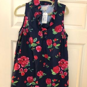 NWT Navy Rose Dress by Mud Pie.
